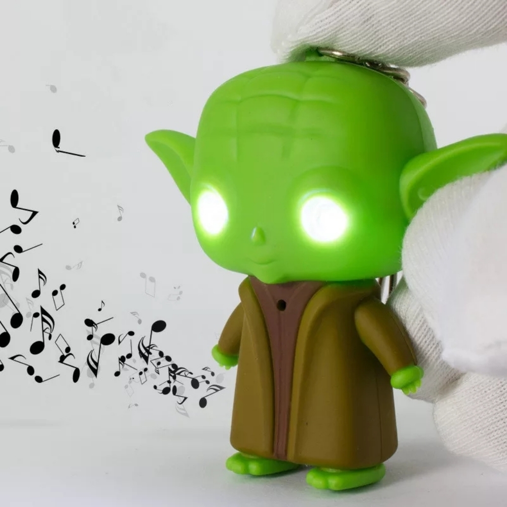 Baby Yoda Laughing LED Key Chain